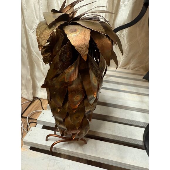 Midcentury Whimsical Torch Cut Metal Brutalist Owl Sculpture  Rustic Art Retro - Picture 12 of 16